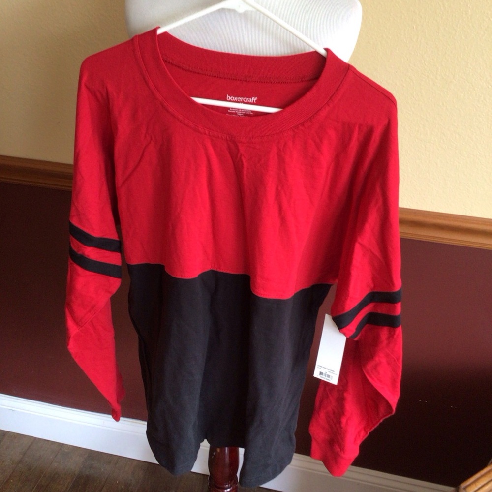 Boxercraft Pom Pom Jersey Red and Black Long Sleeve Tee
